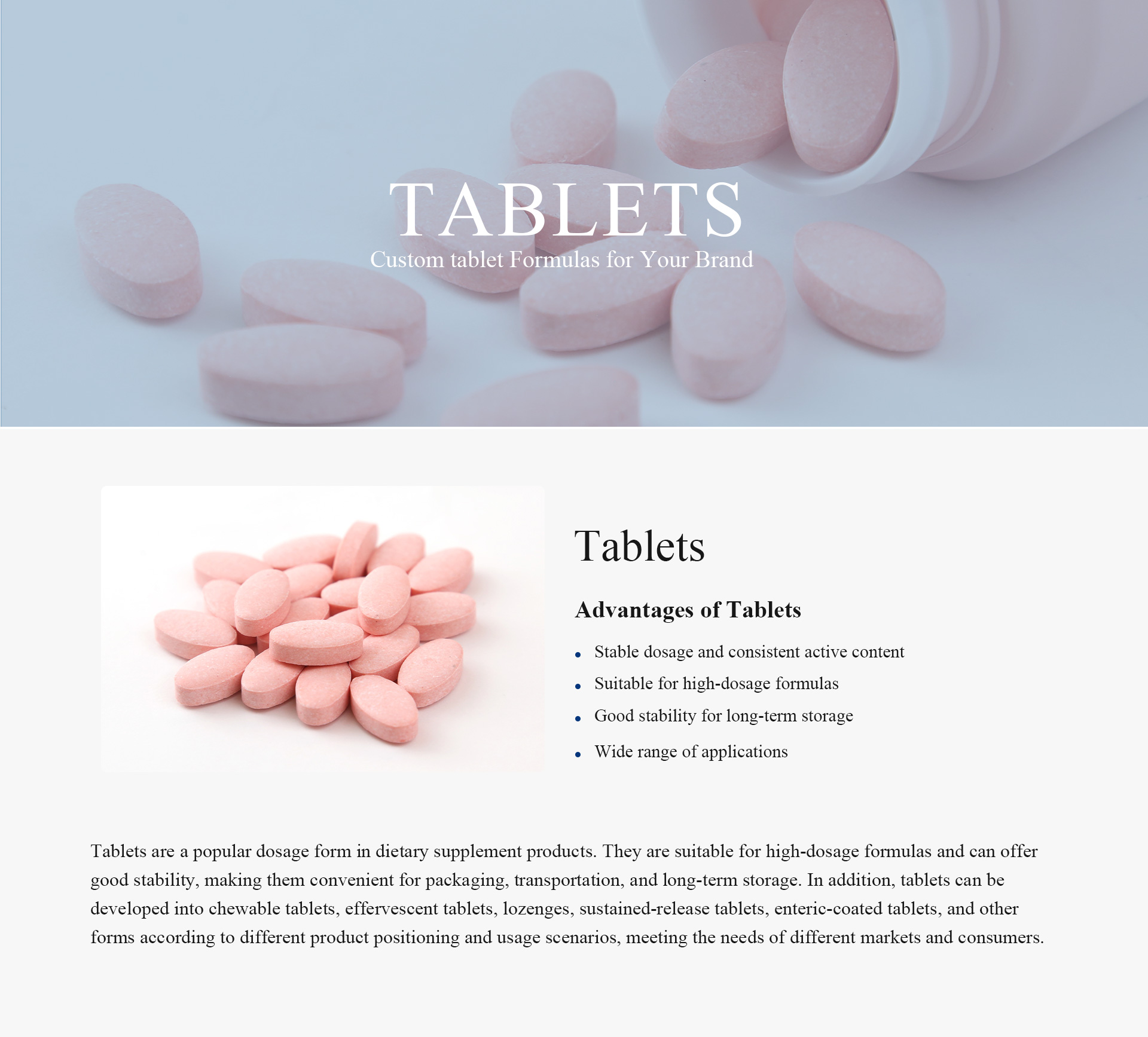 Tablet Supplements Tablet Supplements